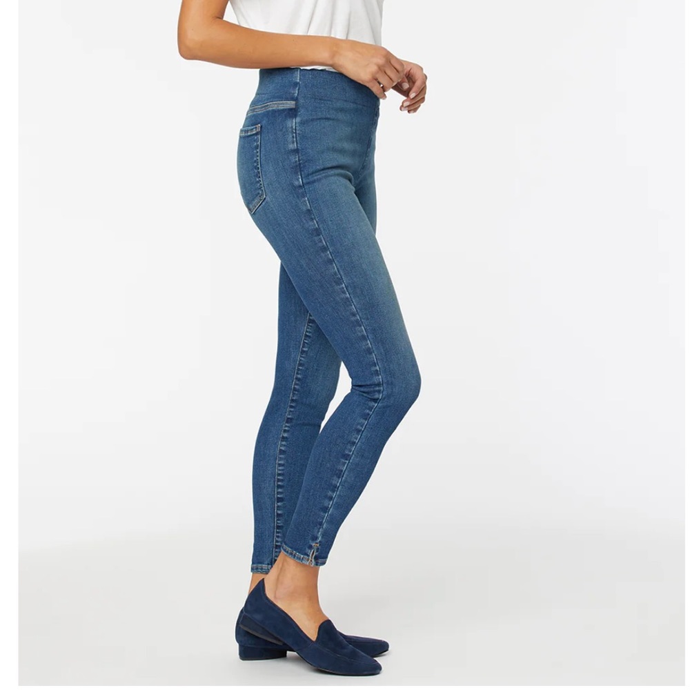 NYDJ NOT YOUR DAUGHTERS JEANS Super Skinny Ankle Pull-On Jeans 4 IN CLAN HORIZON
